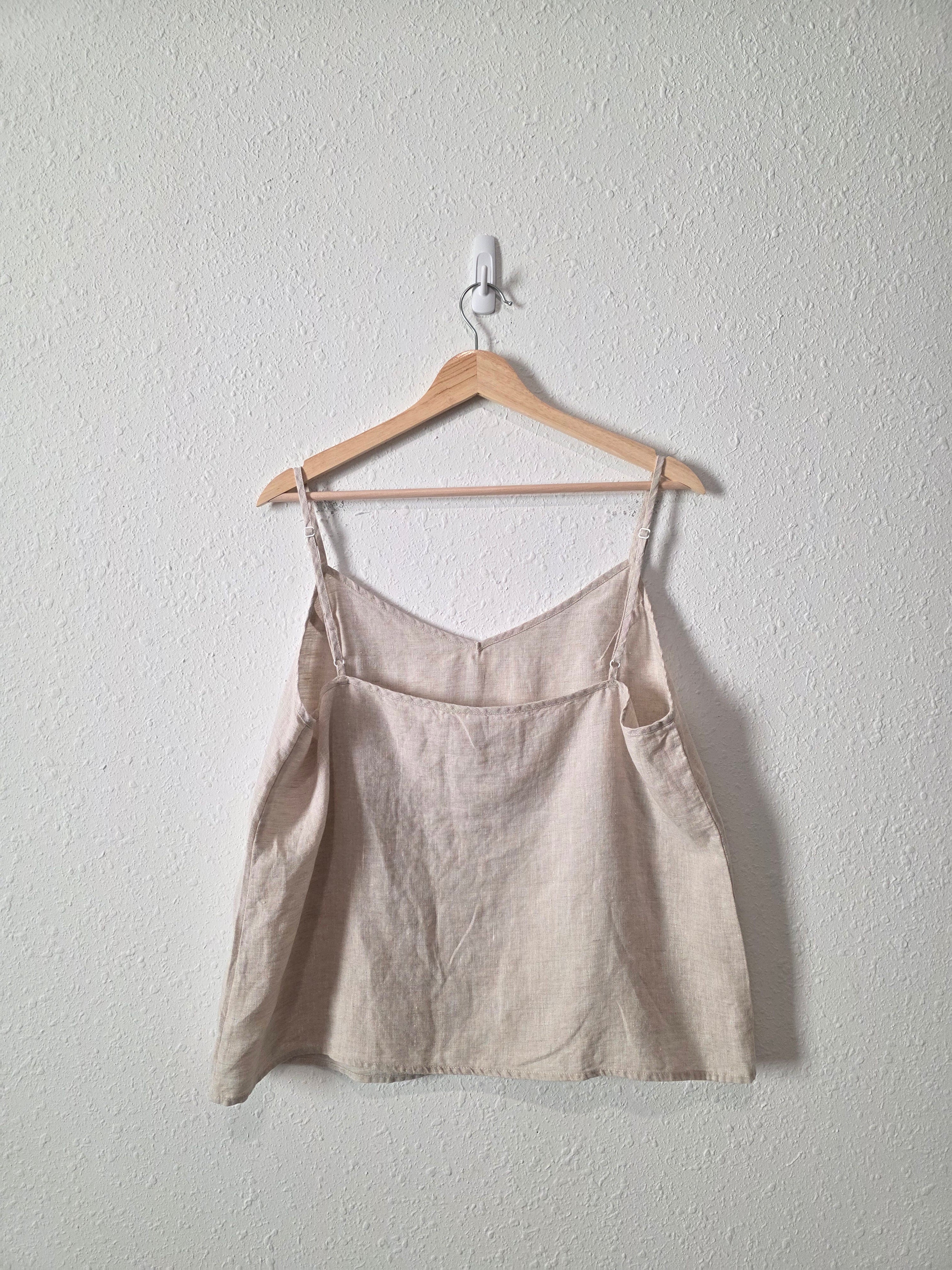 Oat Linen Boxy Tank (L)