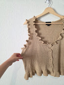 Lumiere Knit Button Up Tank (L)