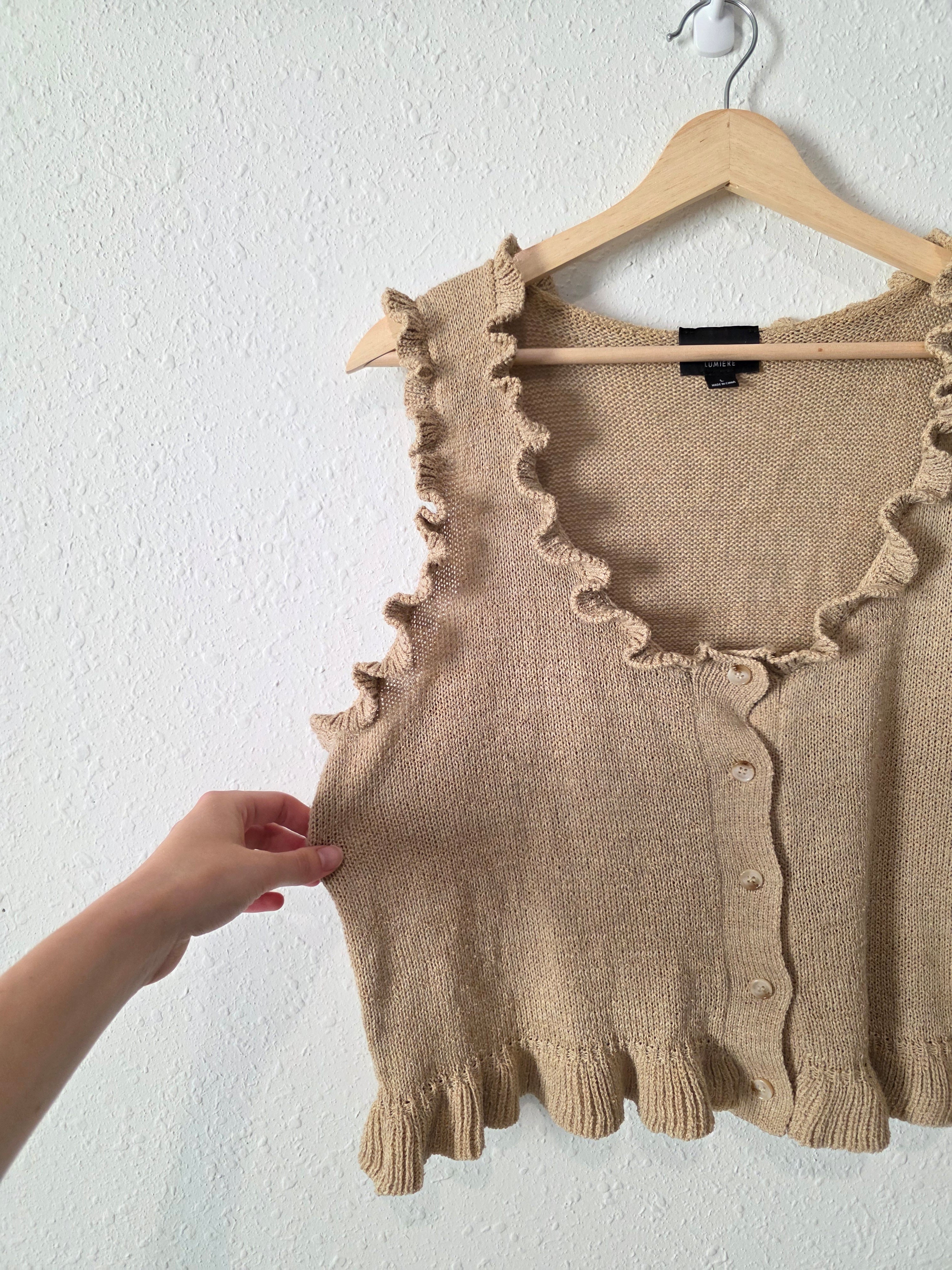 Lumiere Knit Button Up Tank (L)