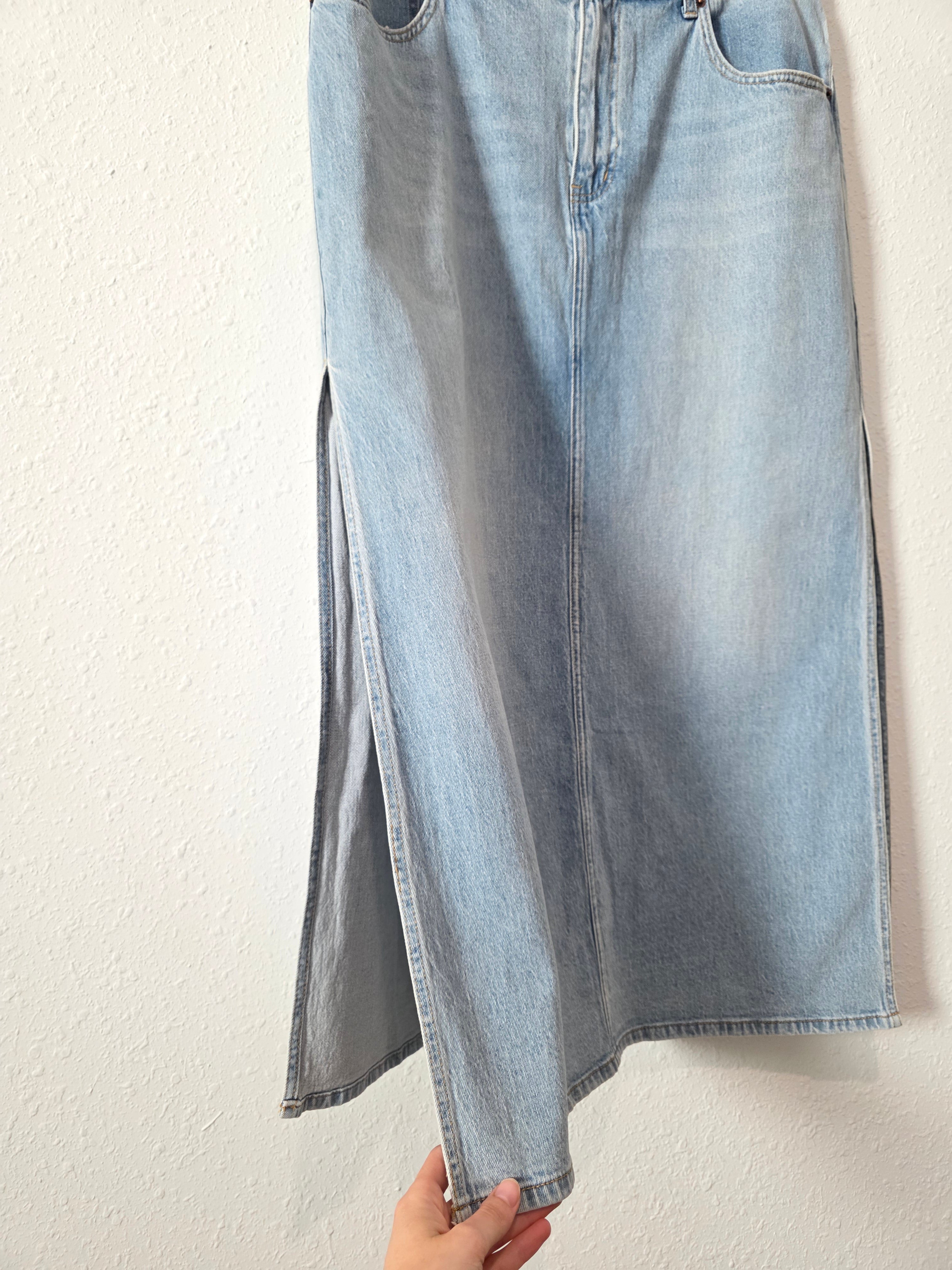 Oliver Logan Denim Maxi Skirt (32)