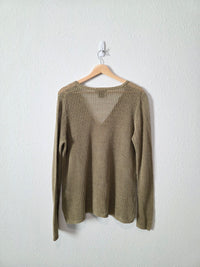Eddie Bauer Linen Cotton Knit (L)