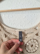 Crochet Knit Cropped Tank (S/M)