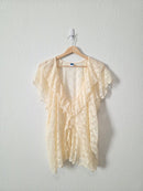 NEW Floral Lace Tie Front Top (4X)