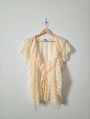 NEW Floral Lace Tie Front Top (4X)