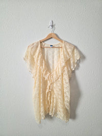 NEW Floral Lace Tie Front Top (4X)