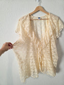 NEW Floral Lace Tie Front Top (4X)