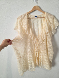 NEW Floral Lace Tie Front Top (4X)
