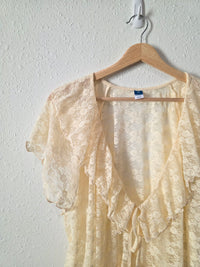 NEW Floral Lace Tie Front Top (4X)