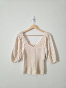 Another Love Cotton Crochet Top (XS)