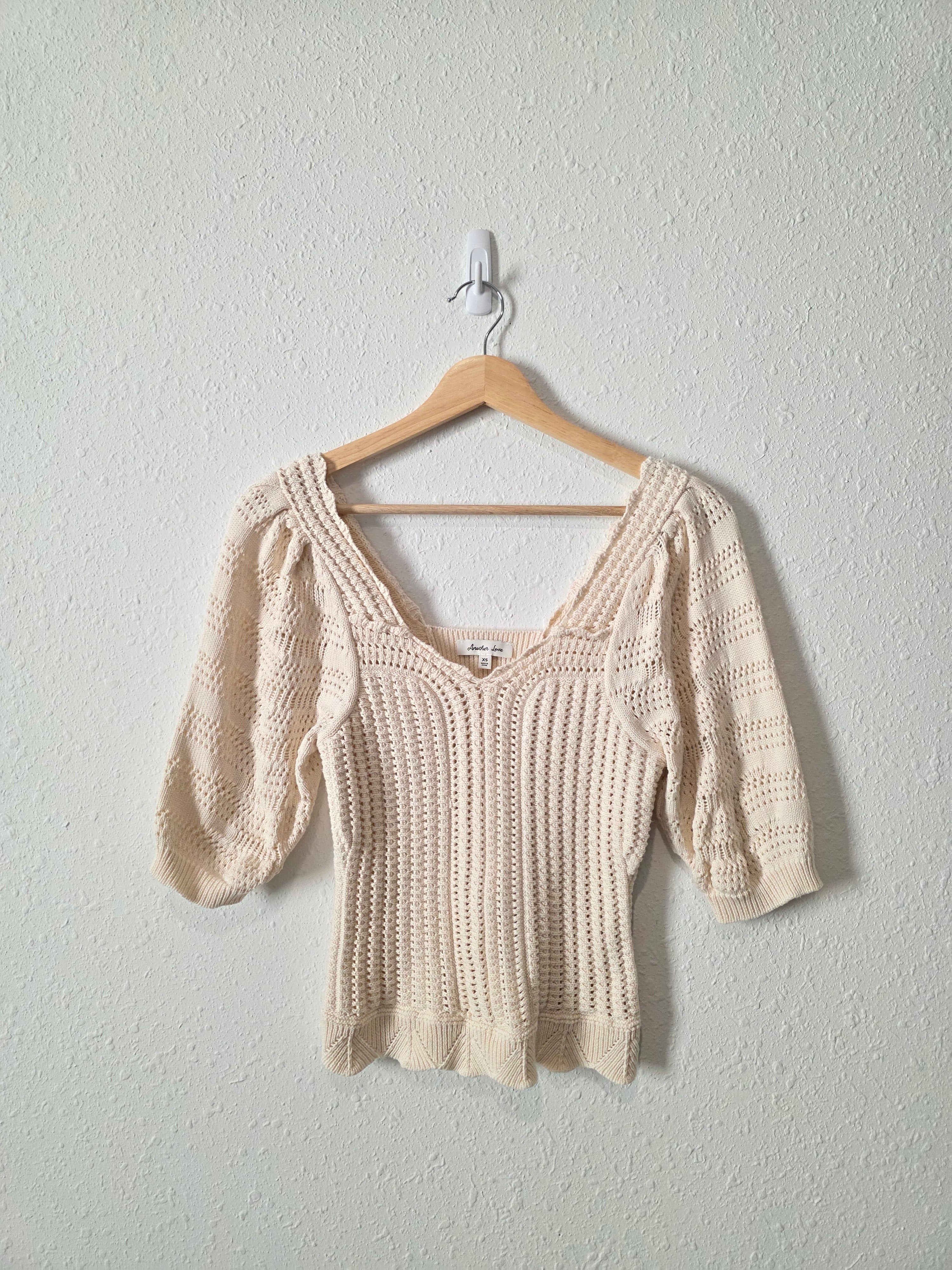 Another Love Cotton Crochet Top (XS)
