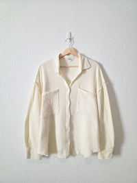 Geegee Cotton Gauze Oversized Shirt (S)