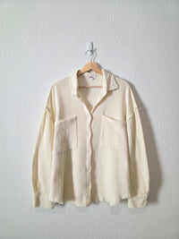 Geegee Cotton Gauze Oversized Shirt (S)