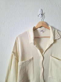 Geegee Cotton Gauze Oversized Shirt (S)