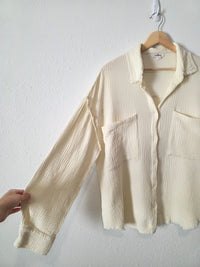Geegee Cotton Gauze Oversized Shirt (S)