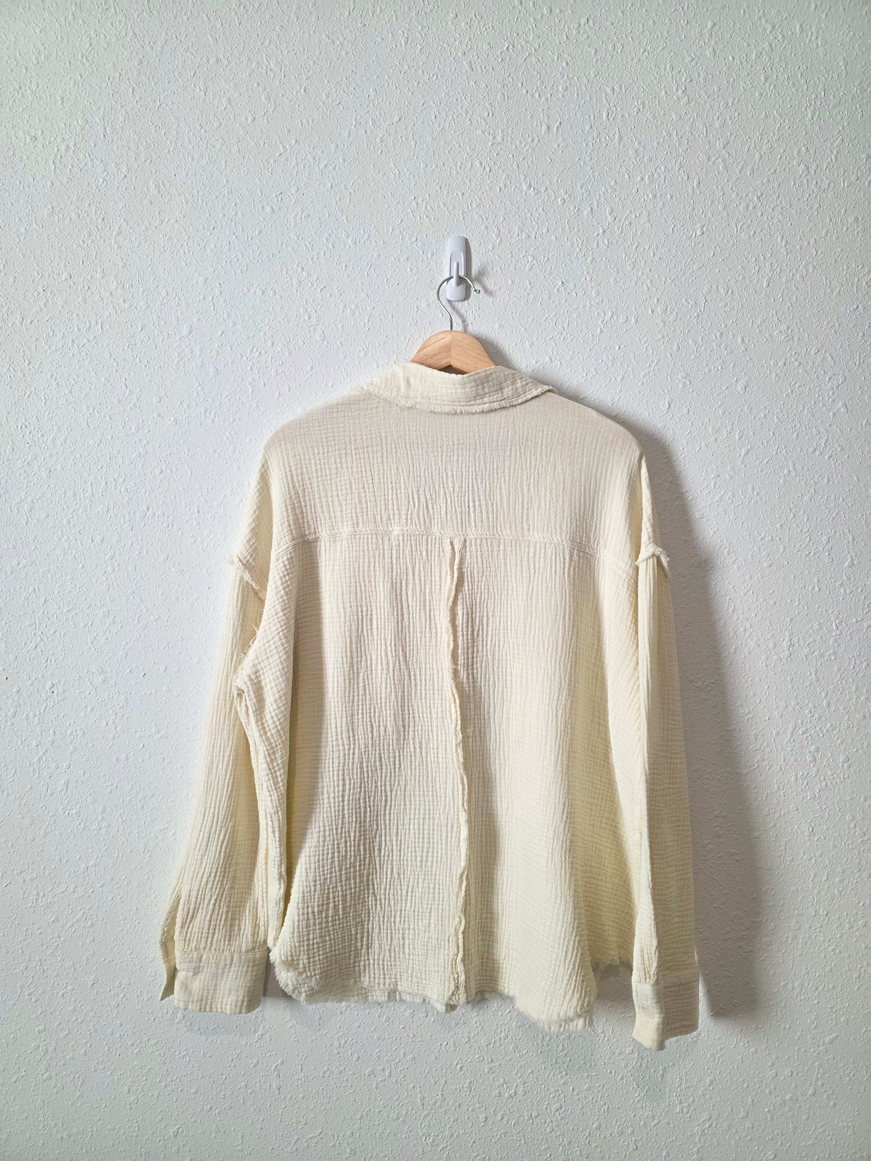 Geegee Cotton Gauze Oversized Shirt (S)