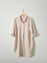 J.Crew Linen Cotton Striped Button Up (L)