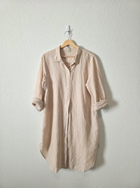 J.Crew Linen Cotton Striped Button Up (L)