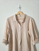 J.Crew Linen Cotton Striped Button Up (L)