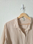 J.Crew Linen Cotton Striped Button Up (L)
