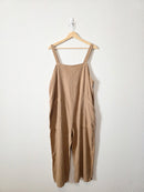 Linen Blend Wide Leg Jumpsuit (L)