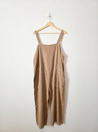 Linen Blend Wide Leg Jumpsuit (L)