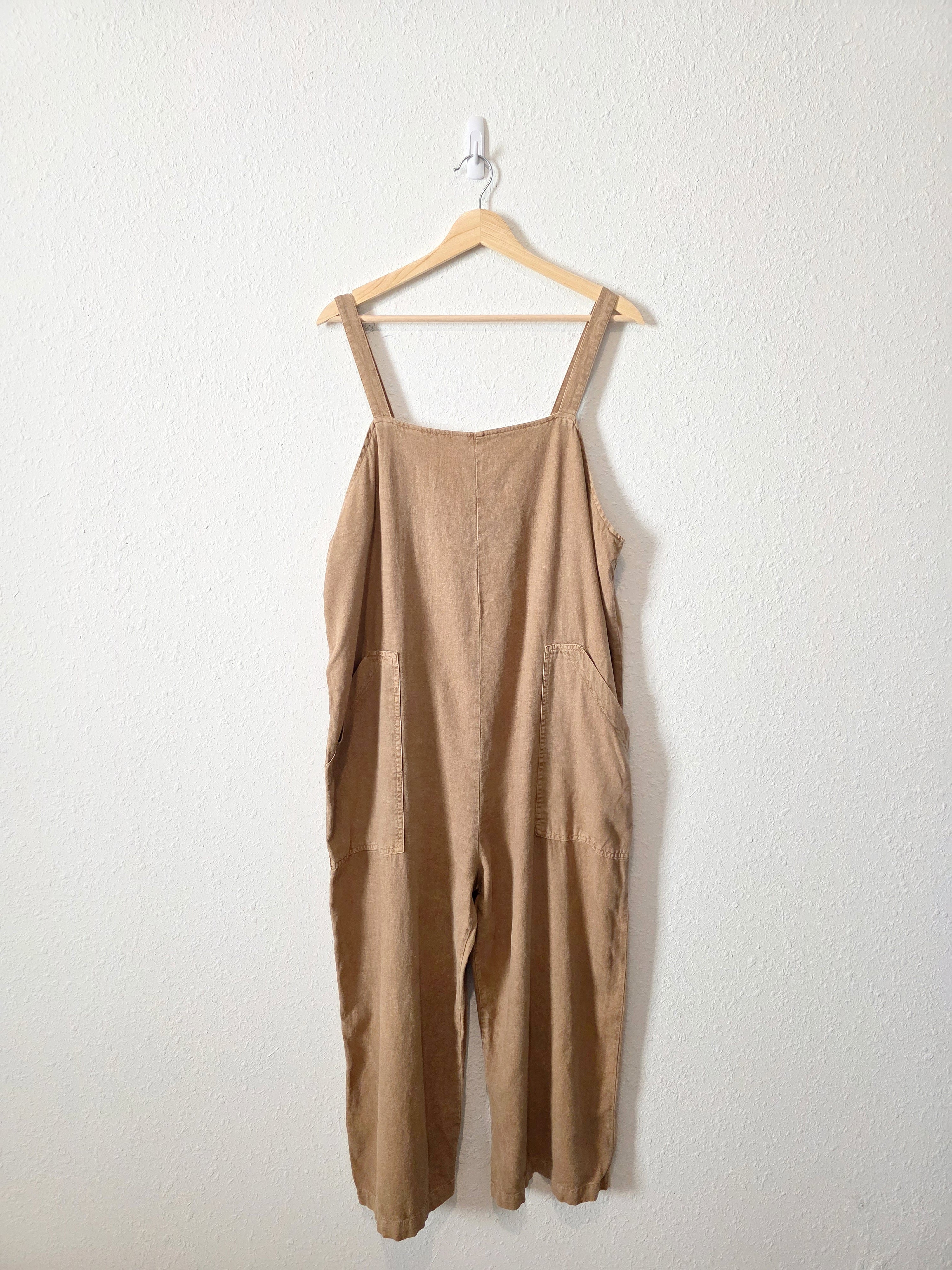 Linen Blend Wide Leg Jumpsuit (L)