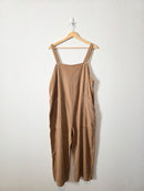 Linen Blend Wide Leg Jumpsuit (L)