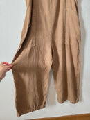 Linen Blend Wide Leg Jumpsuit (L)