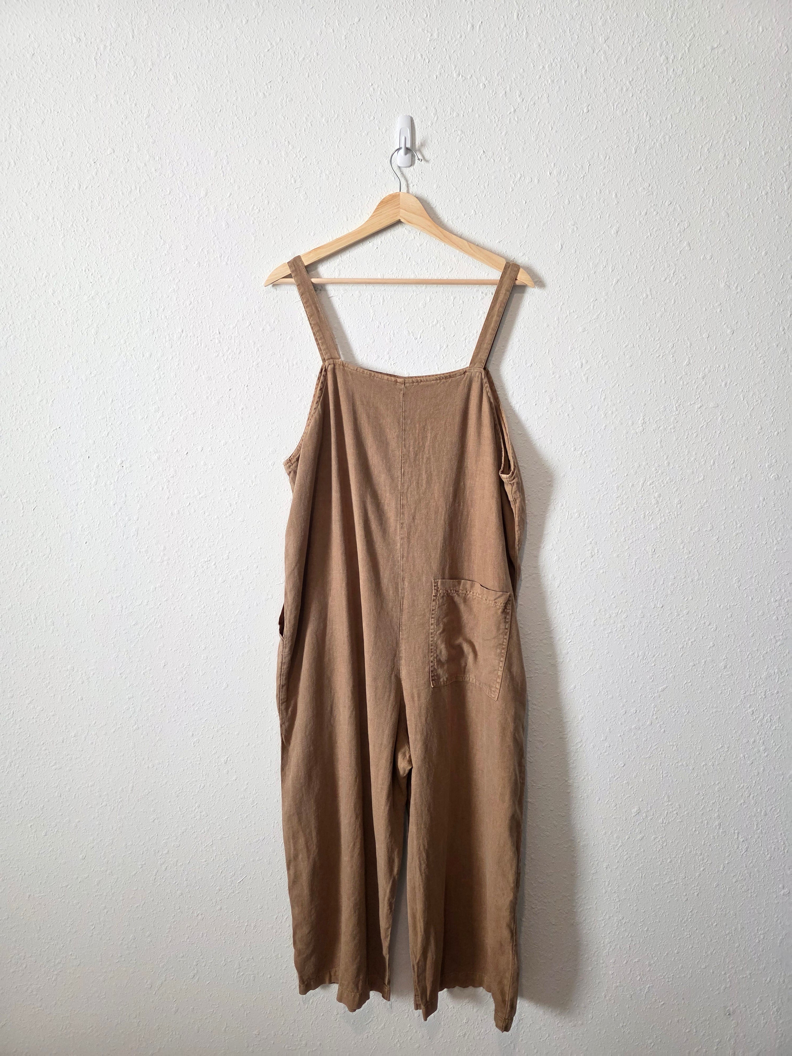 Linen Blend Wide Leg Jumpsuit (L)