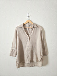Zara Linen Oversized Button Up (S)