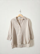 Zara Linen Oversized Button Up (S)