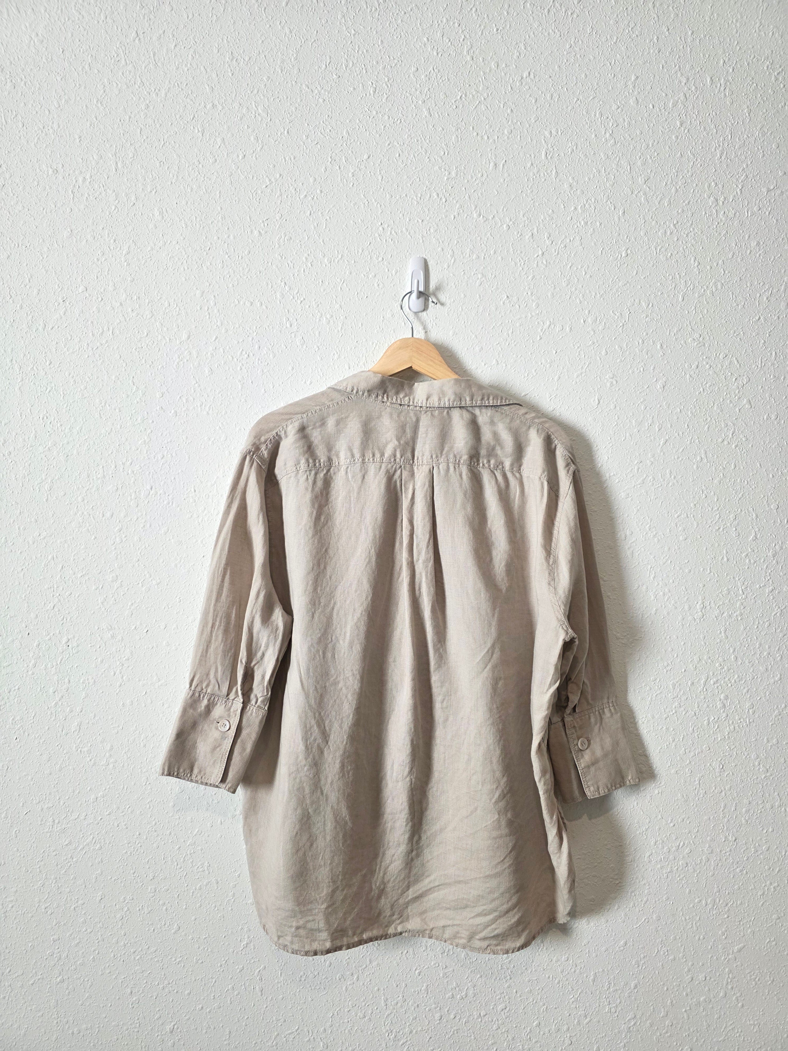 Zara Linen Oversized Button Up (S)