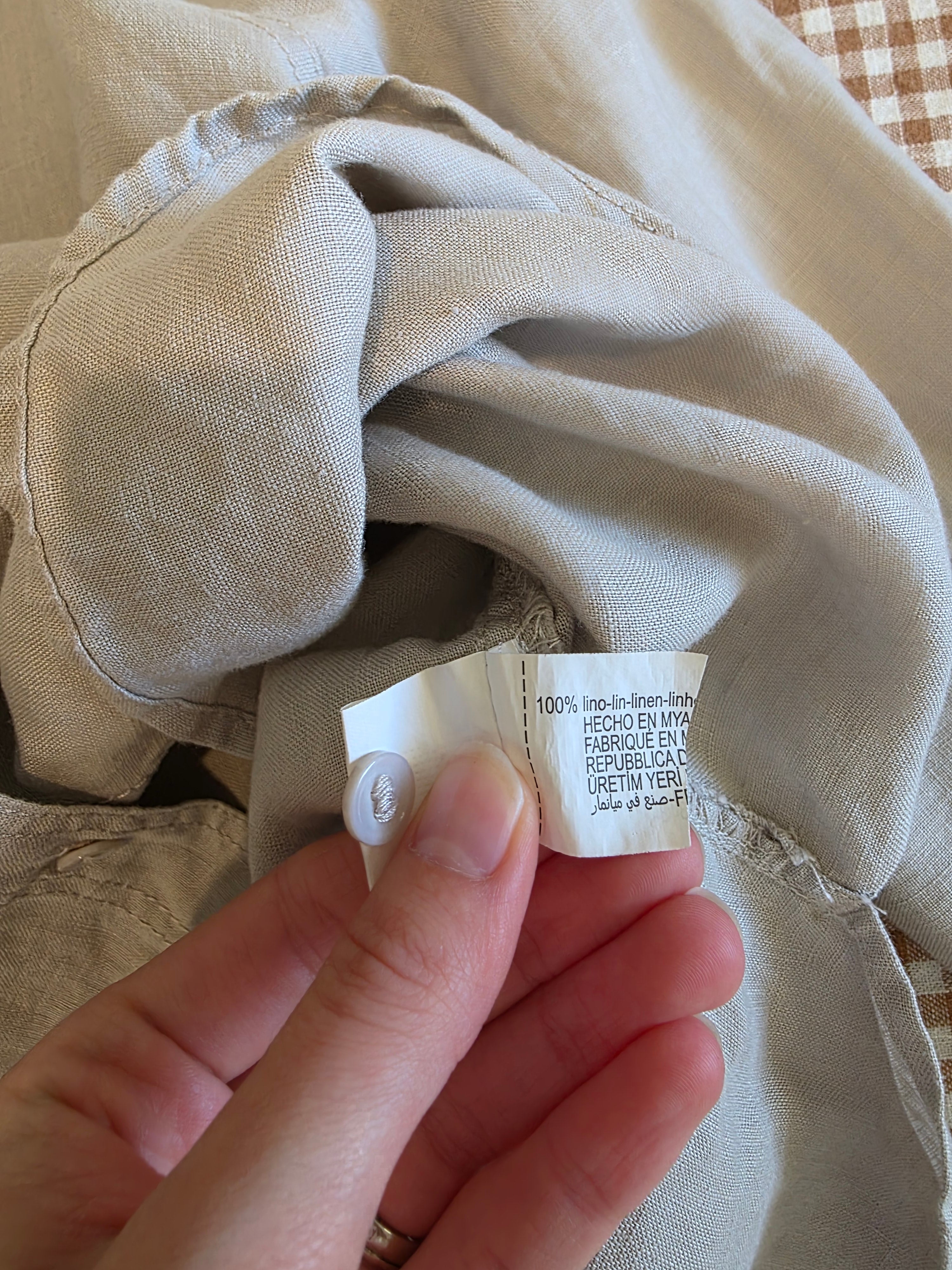 Zara Linen Oversized Button Up (S)