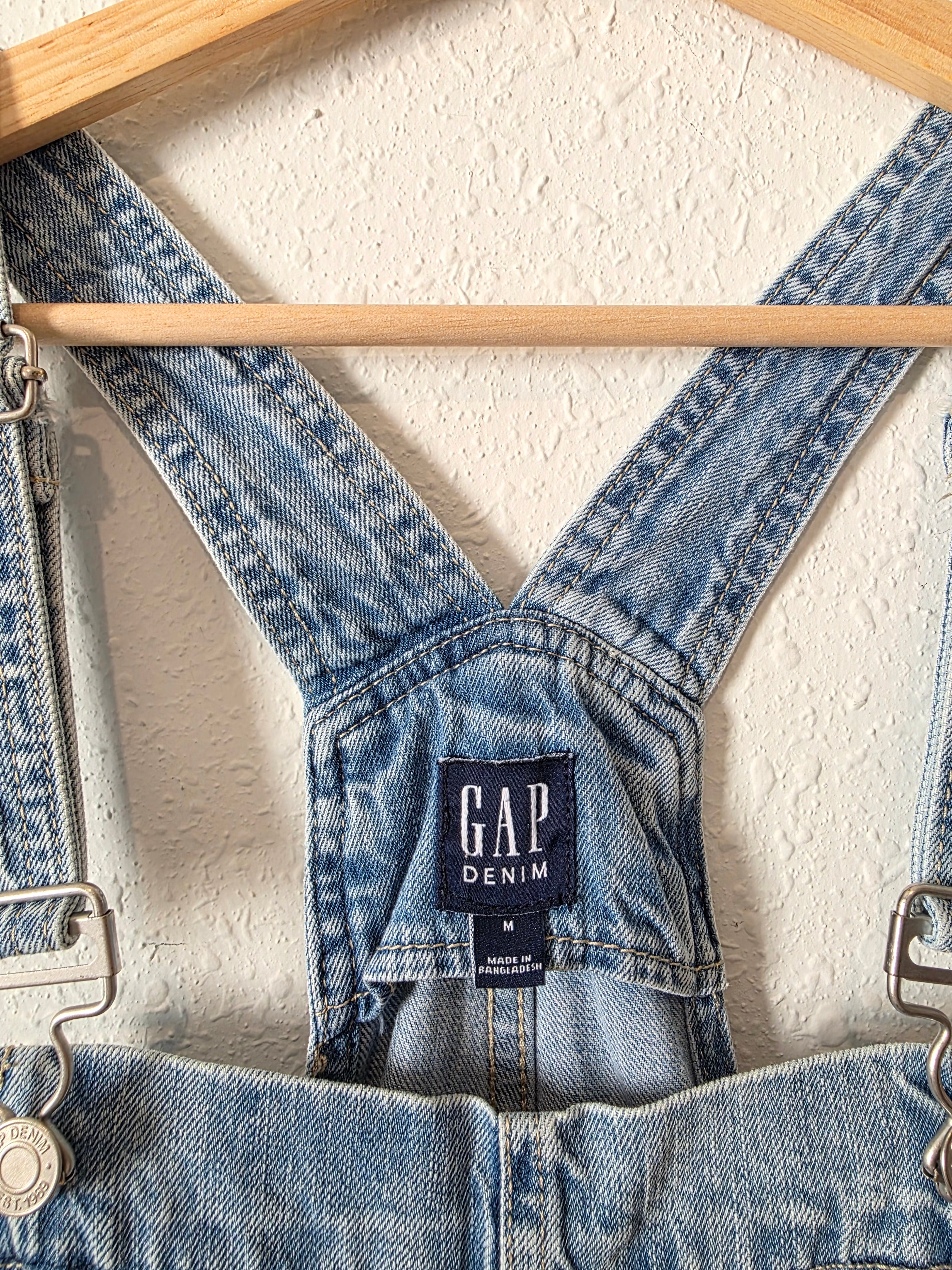 Gap Light Wash Denim Shortalls (M)