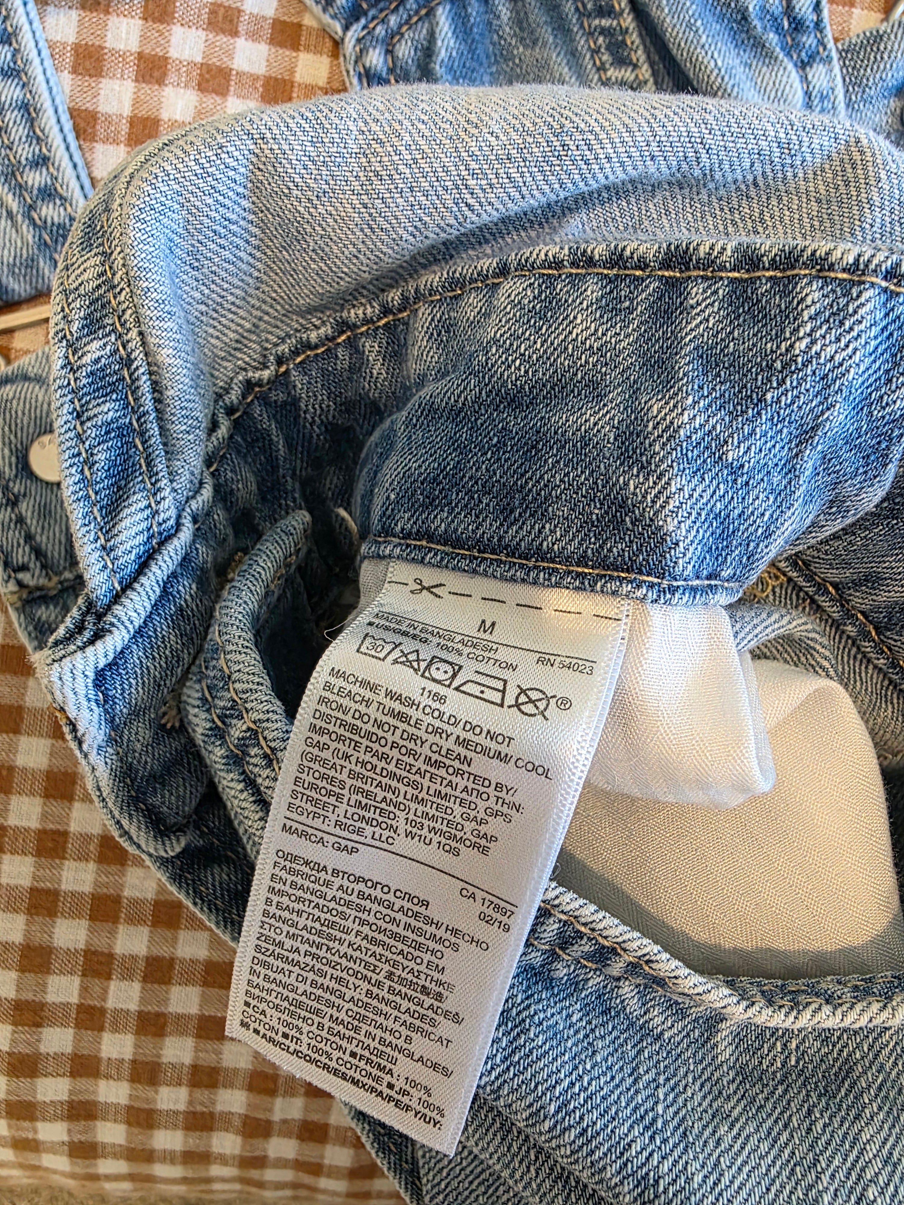 Gap Light Wash Denim Shortalls (M)