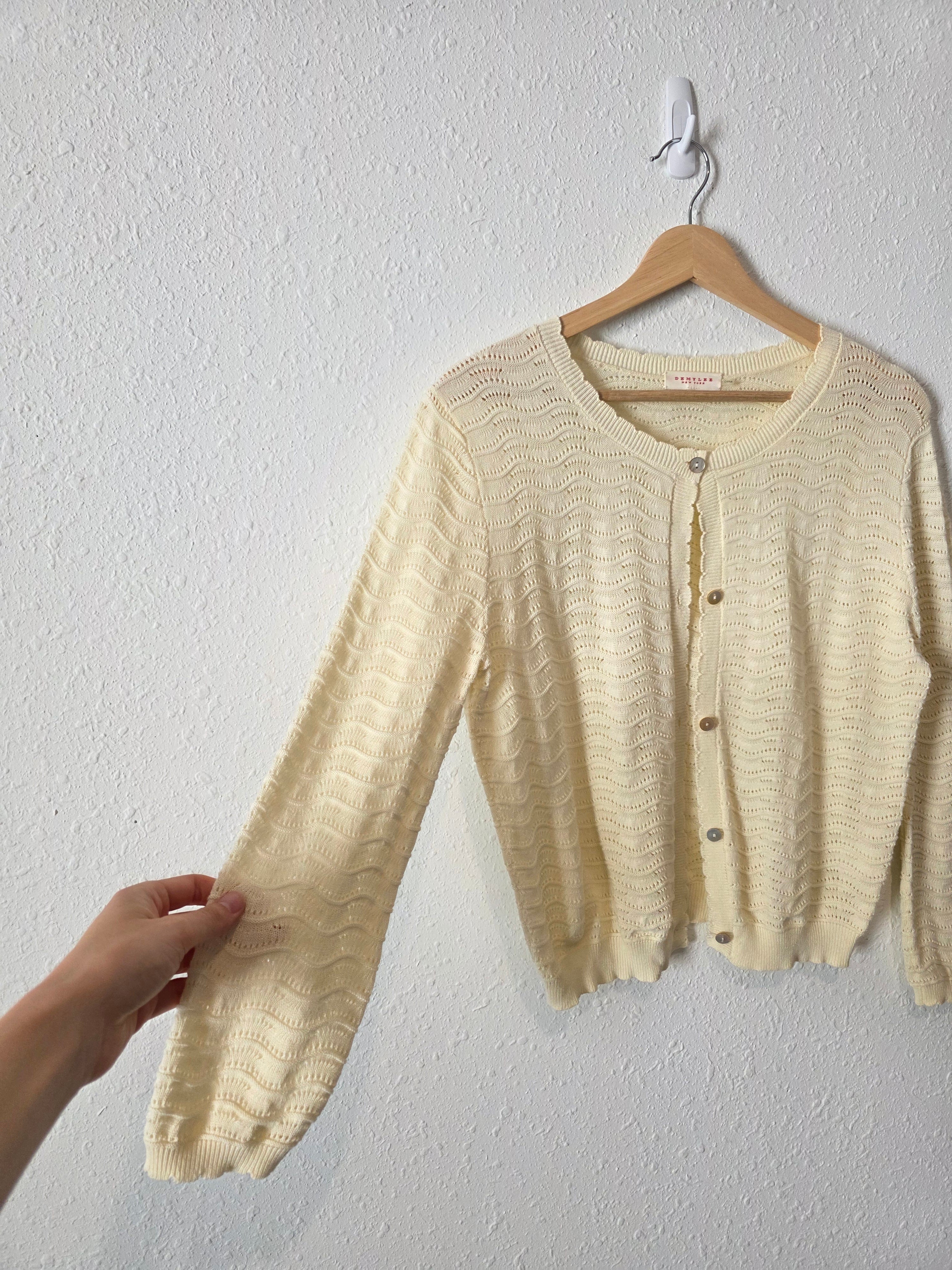 Demylee Textured Cotton Cardigan (XS)