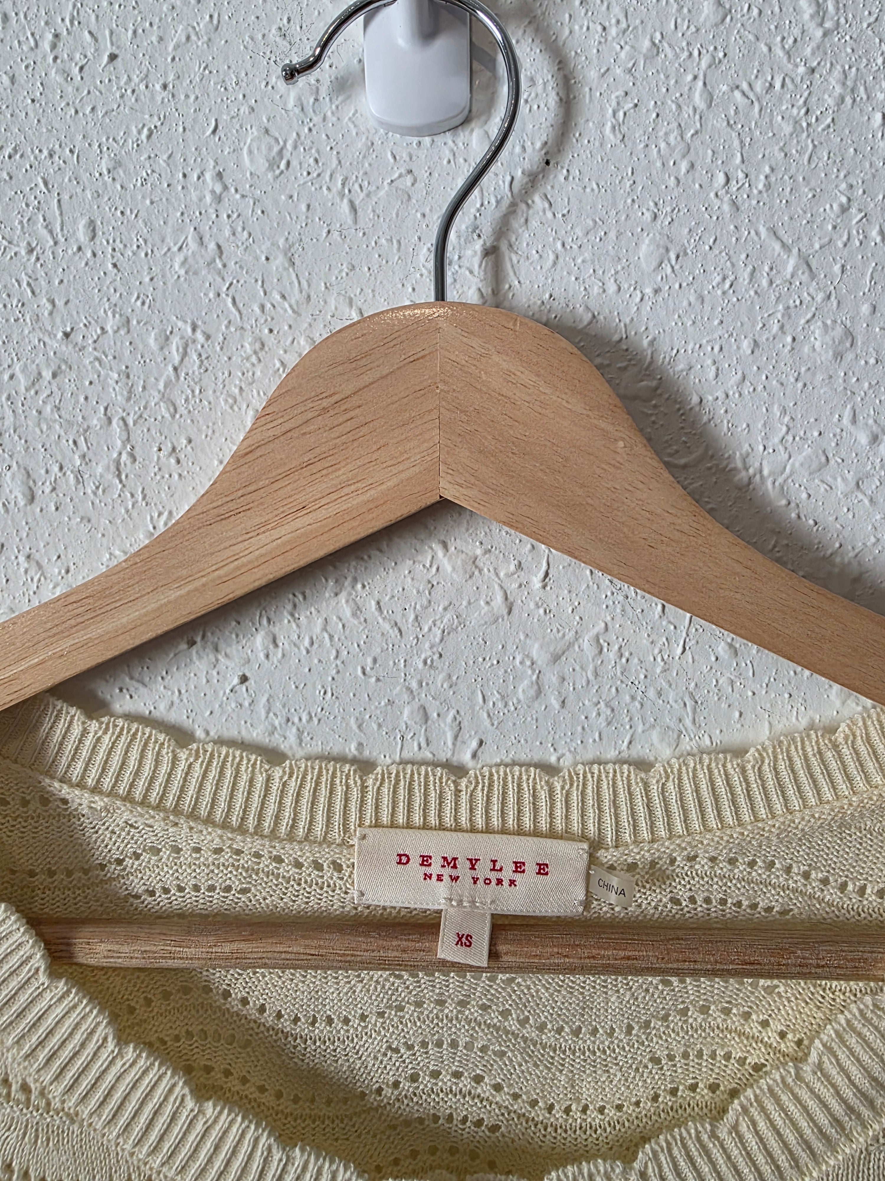 Demylee Textured Cotton Cardigan (XS)