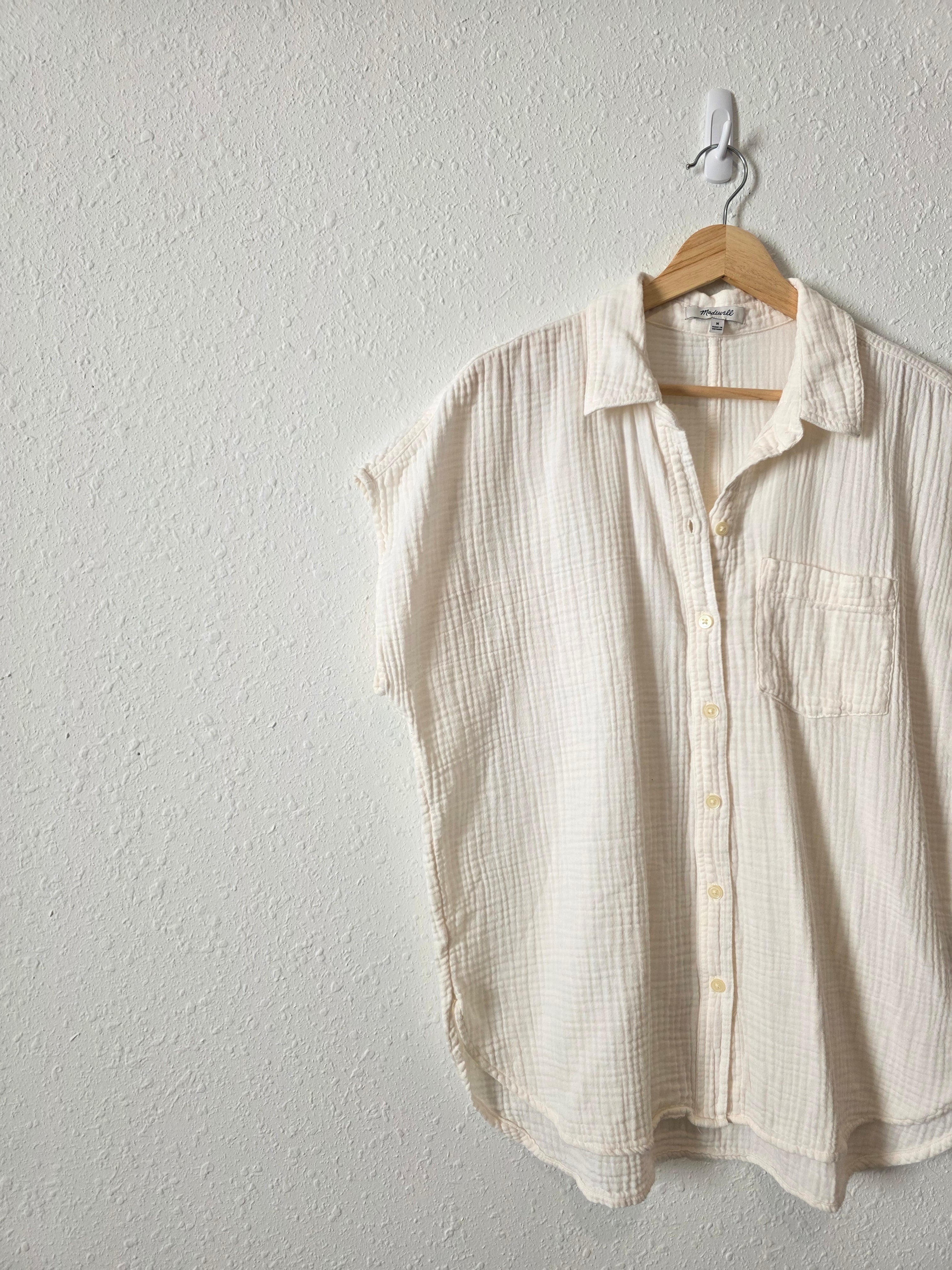 Madewell Gauze Button Up Shirt (M)