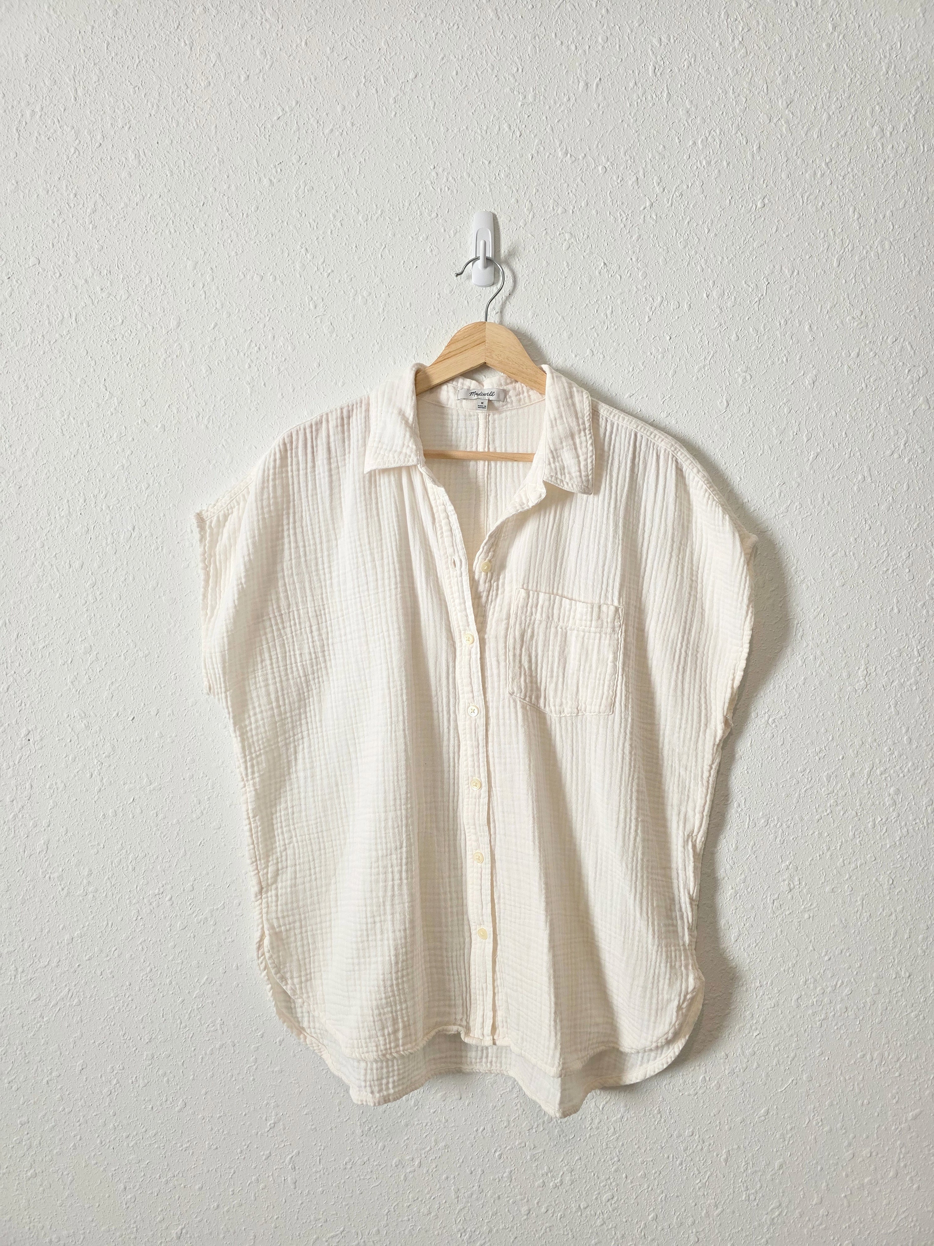 Madewell Gauze Button Up Shirt (M)
