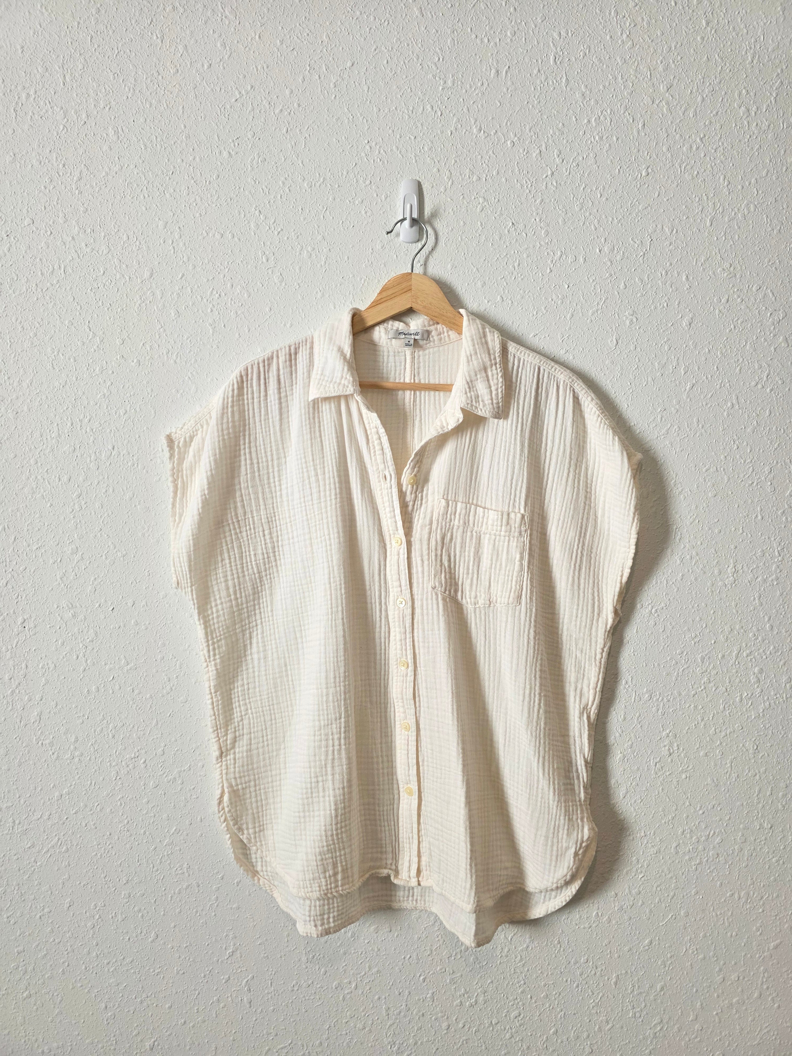 Madewell Gauze Button Up Shirt (M)