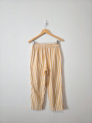 Madewell Yellow Striped Straight Pants (XS)