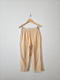 Madewell Yellow Striped Straight Pants (XS)