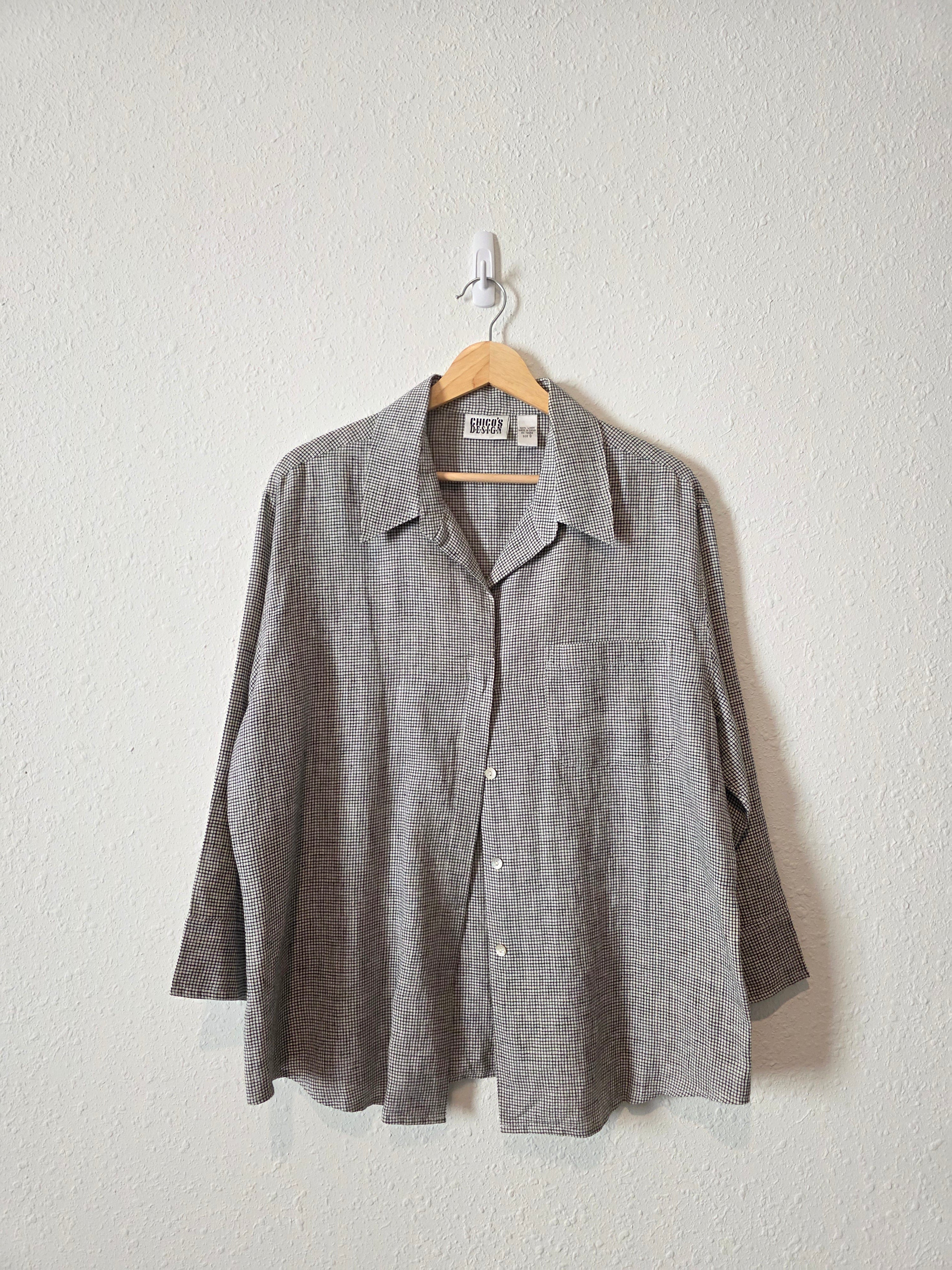 Vintage Chicos Linen Checkered Set (XL)