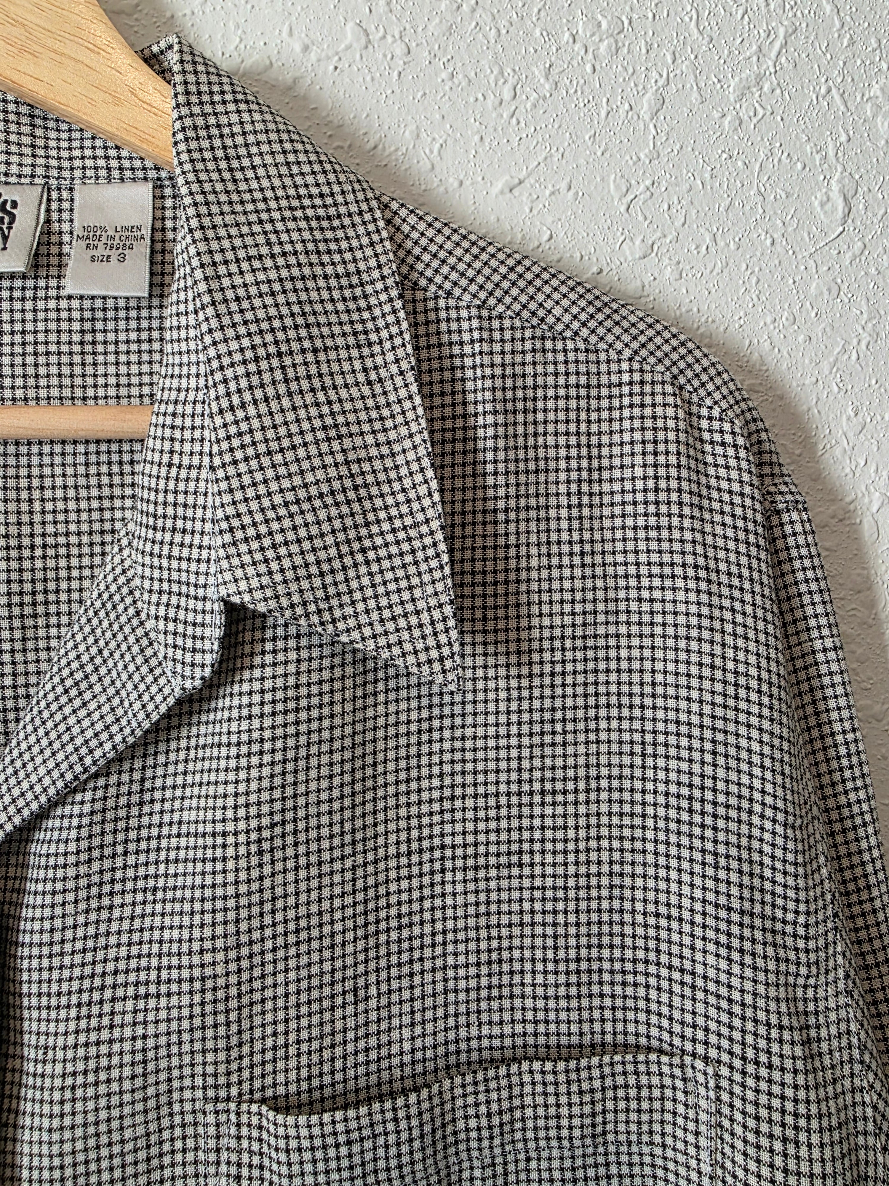 Vintage Chicos Linen Checkered Set (XL)