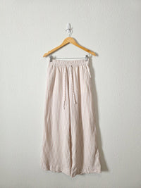Linen Blend Wide Leg Pants (XS)