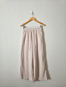 Linen Blend Wide Leg Pants (XS)