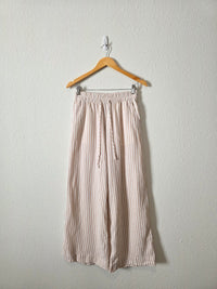 Linen Blend Wide Leg Pants (XS)