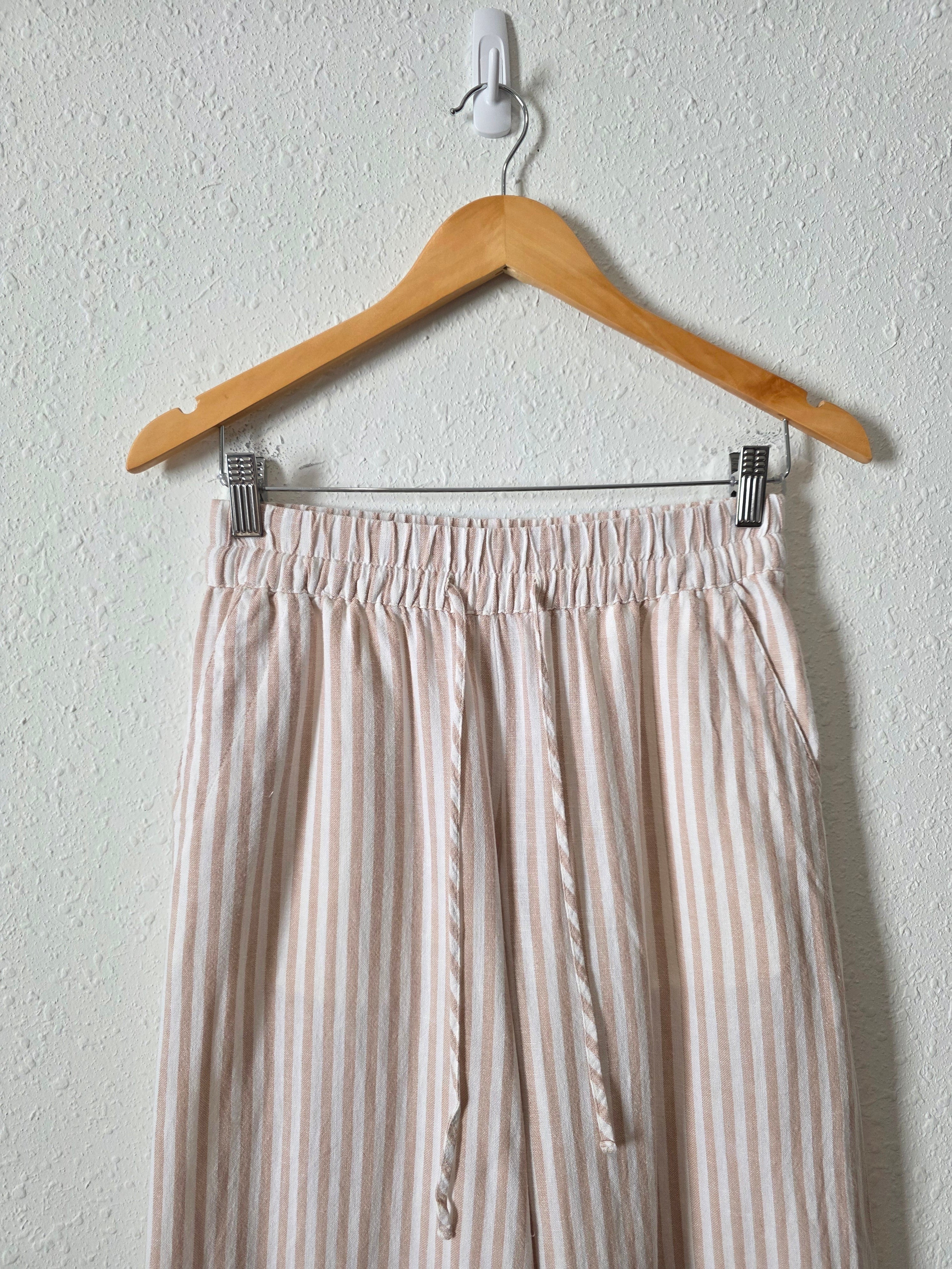 Linen Blend Wide Leg Pants (XS)