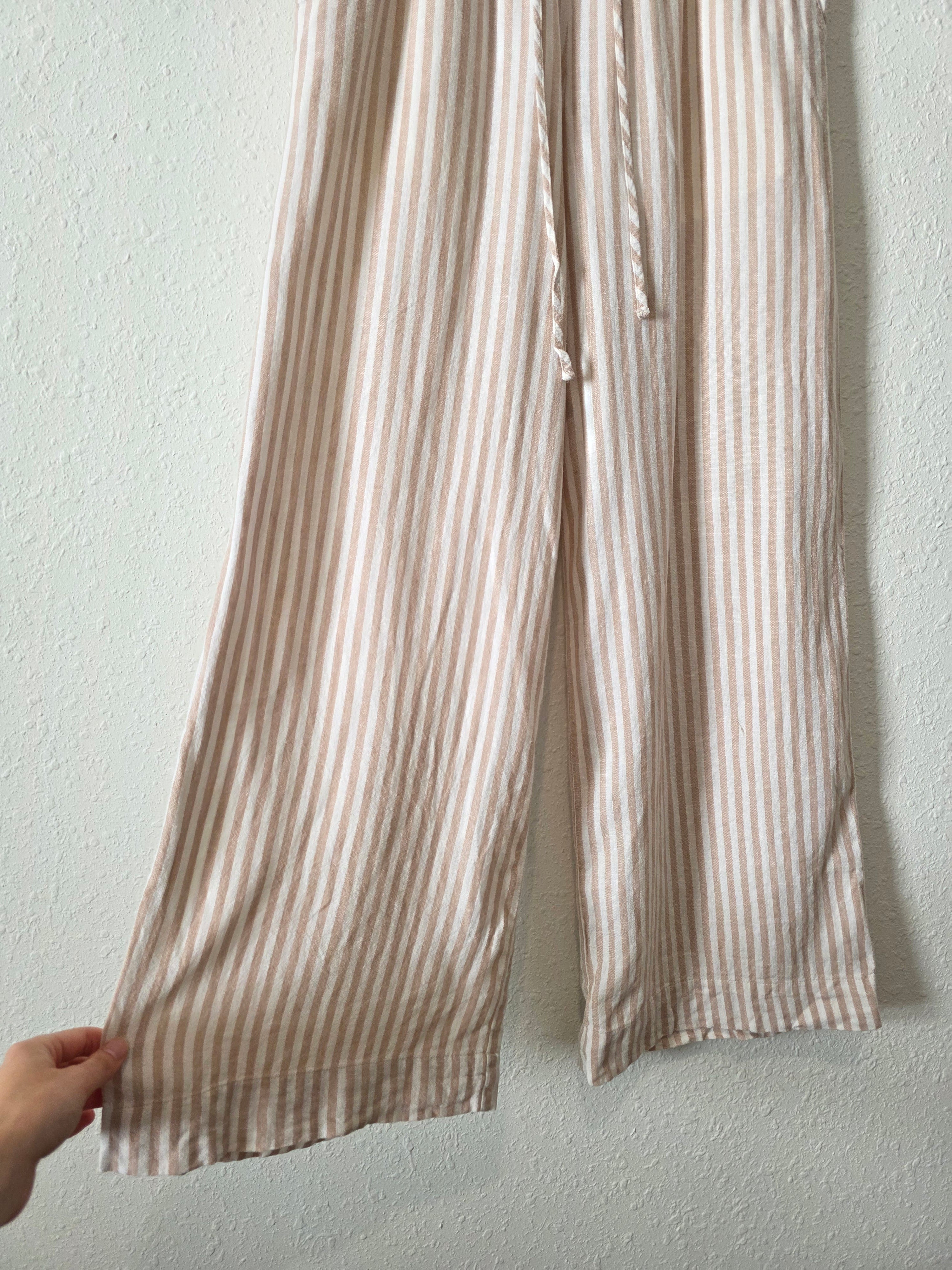 Linen Blend Wide Leg Pants (XS)
