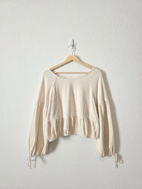 Aerie Puff Sleeve Textured Top (M)